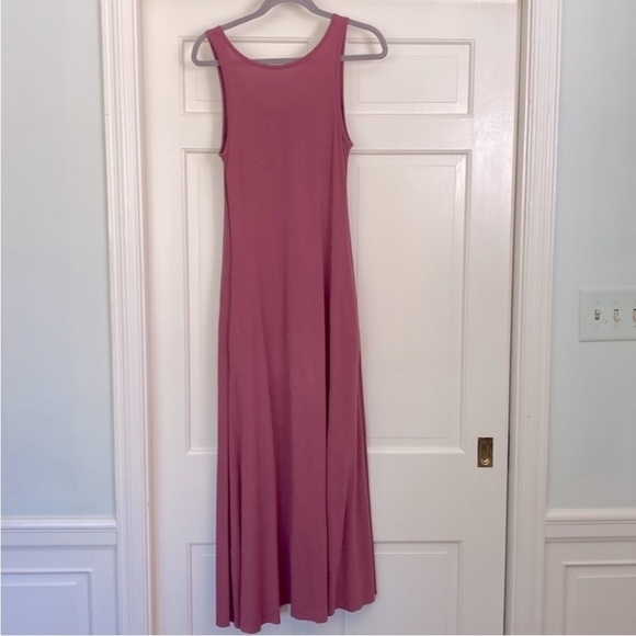 Women's Long Deep Pink Maxi Dress Pockets Size XS Fits XS to Medium - Picture 3 of 10